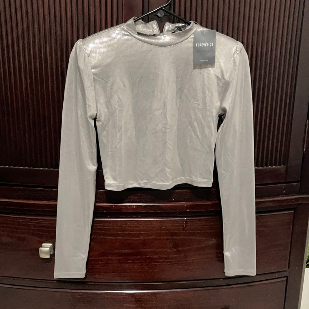 Forever 21 Silver Crop